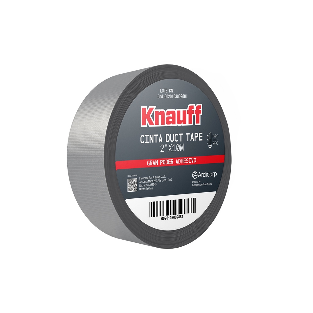 [0020103002881] CINTA DUCT TAPE 2"X10M KNAUFF