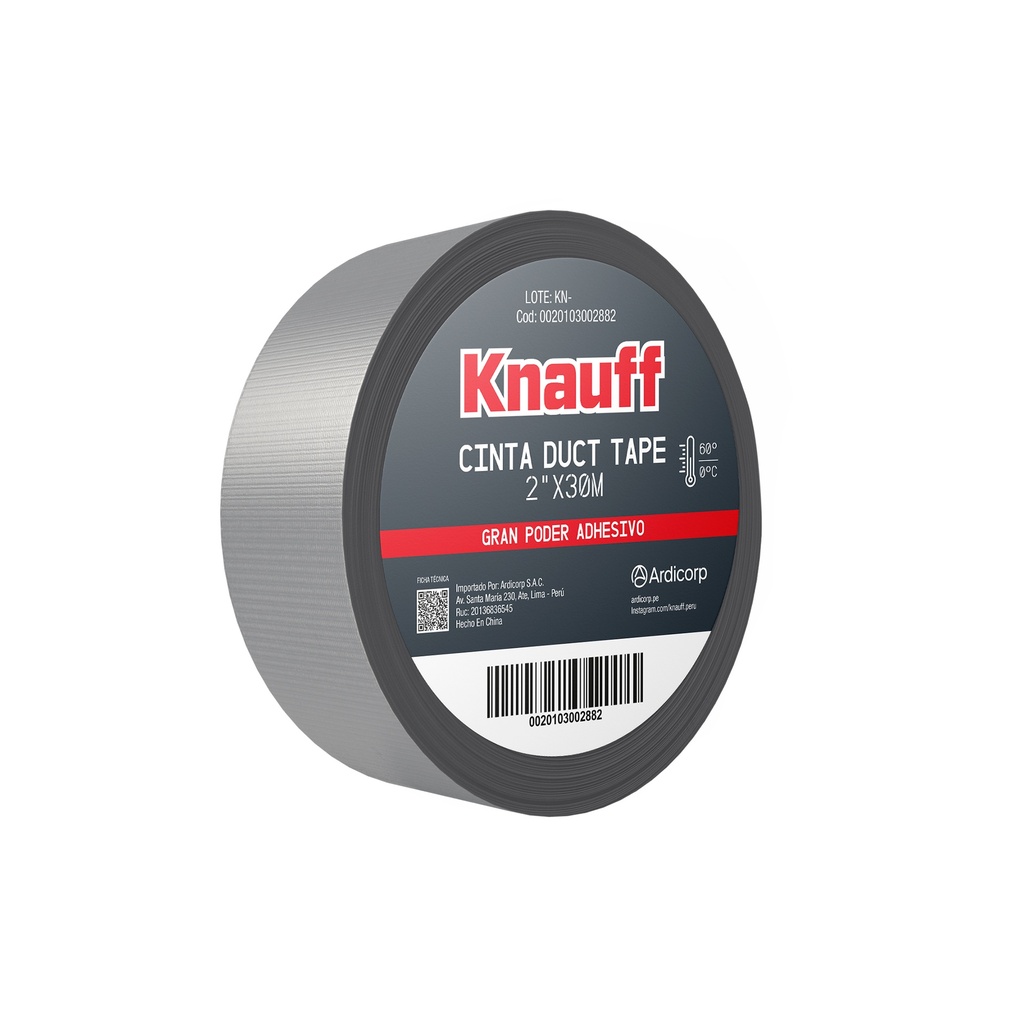 CINTA DUCT TAPE 2"X30M KNAUFF