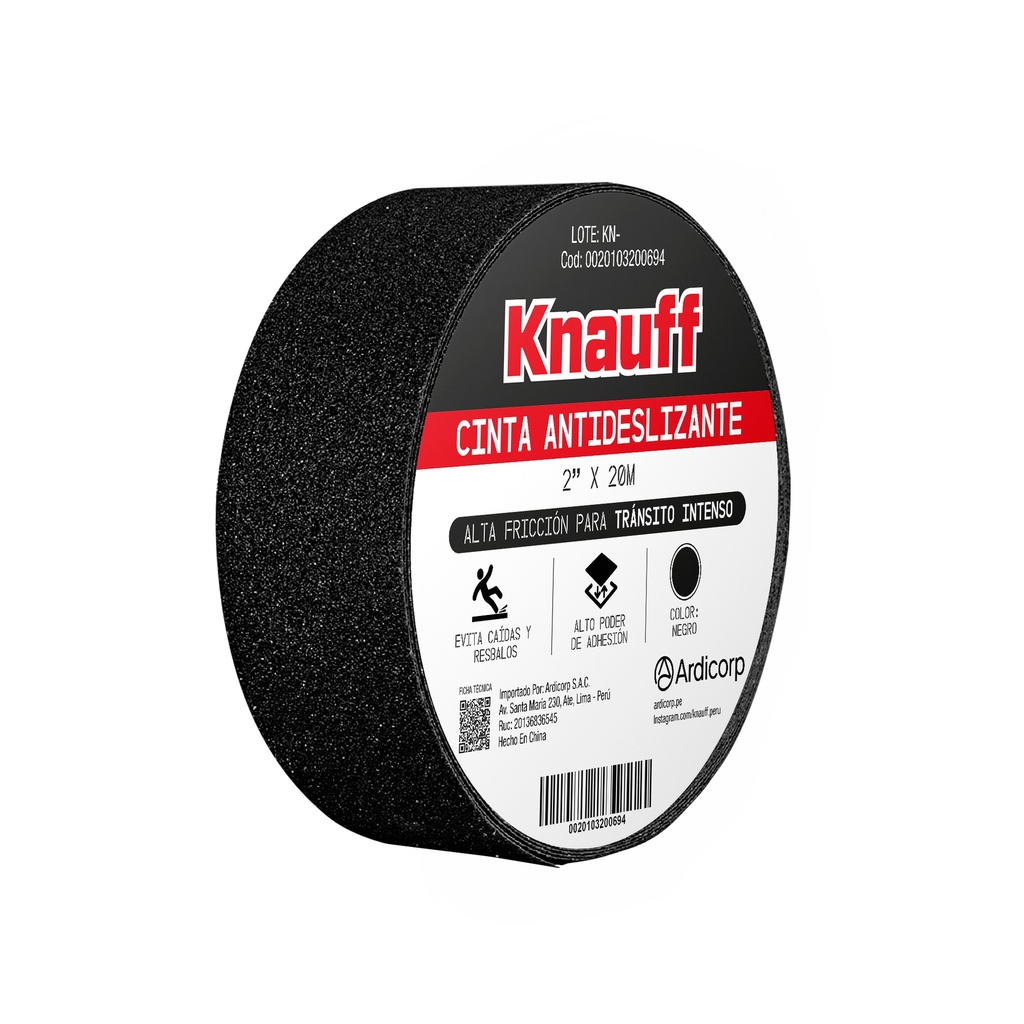 CINTA ANTIDESLIZANTE NEGRO 2" X 20M KNAUFF