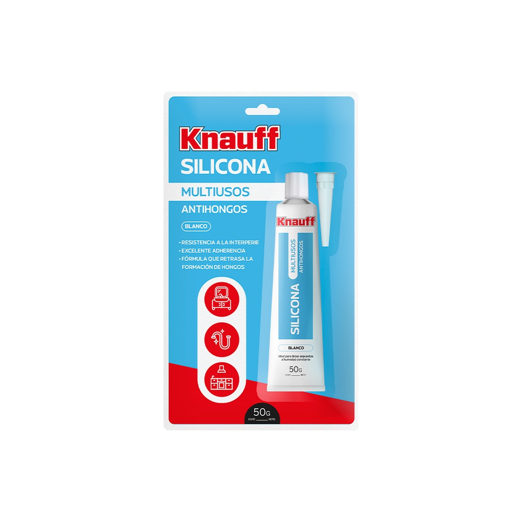 [0020105002855] SILICONA MULTIUSOS ANTIHONGO C/BLANCO X 50GR KNAUFF