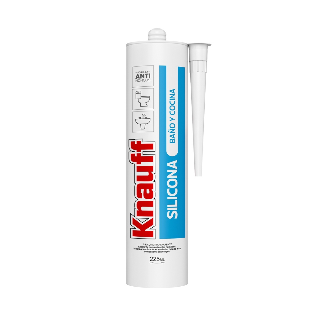 [0020105002884] SILICONA P/BAÑO Y COCINA C/TRANS 225ML KNAUFF