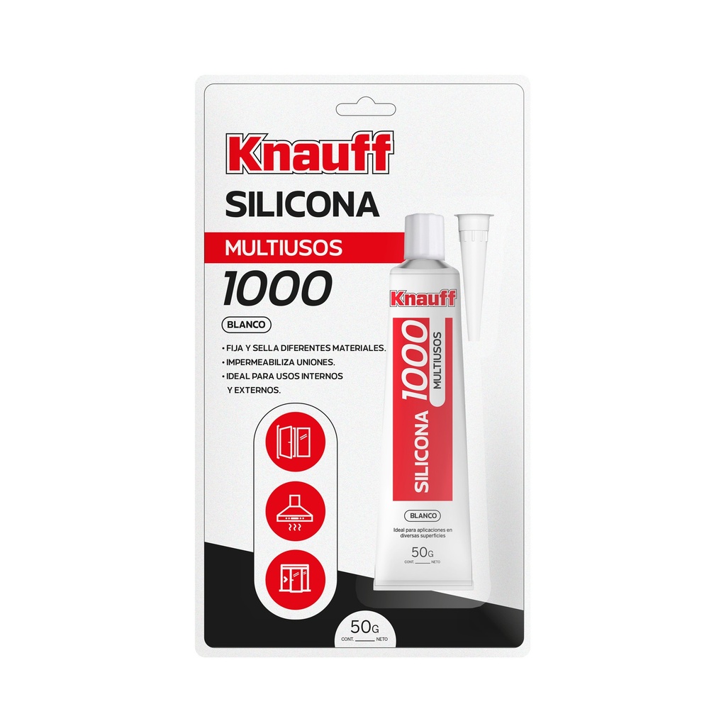 [0020105200662] SILICONA MULTIUSOS 1000 C/BLANCO X 50GR KNAUFF