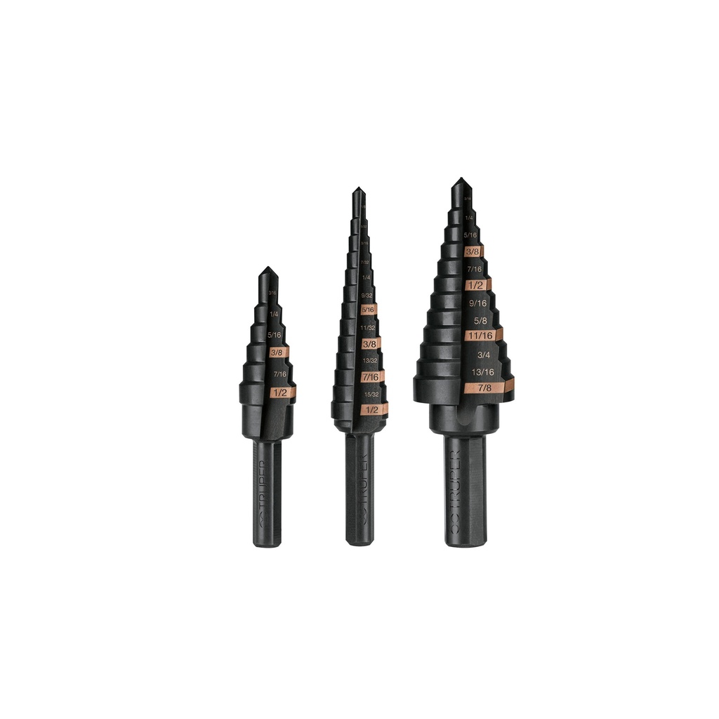 [0100201200551] JGO BROCAS ESCALONADAS OX. NEGRO 3PZ 100988 TRUPER