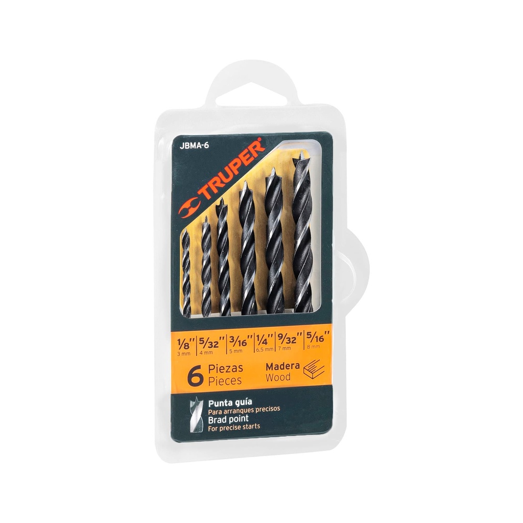 [0100203110927] JGO BROCAS MADERA 6PZ 11337 TRUPER