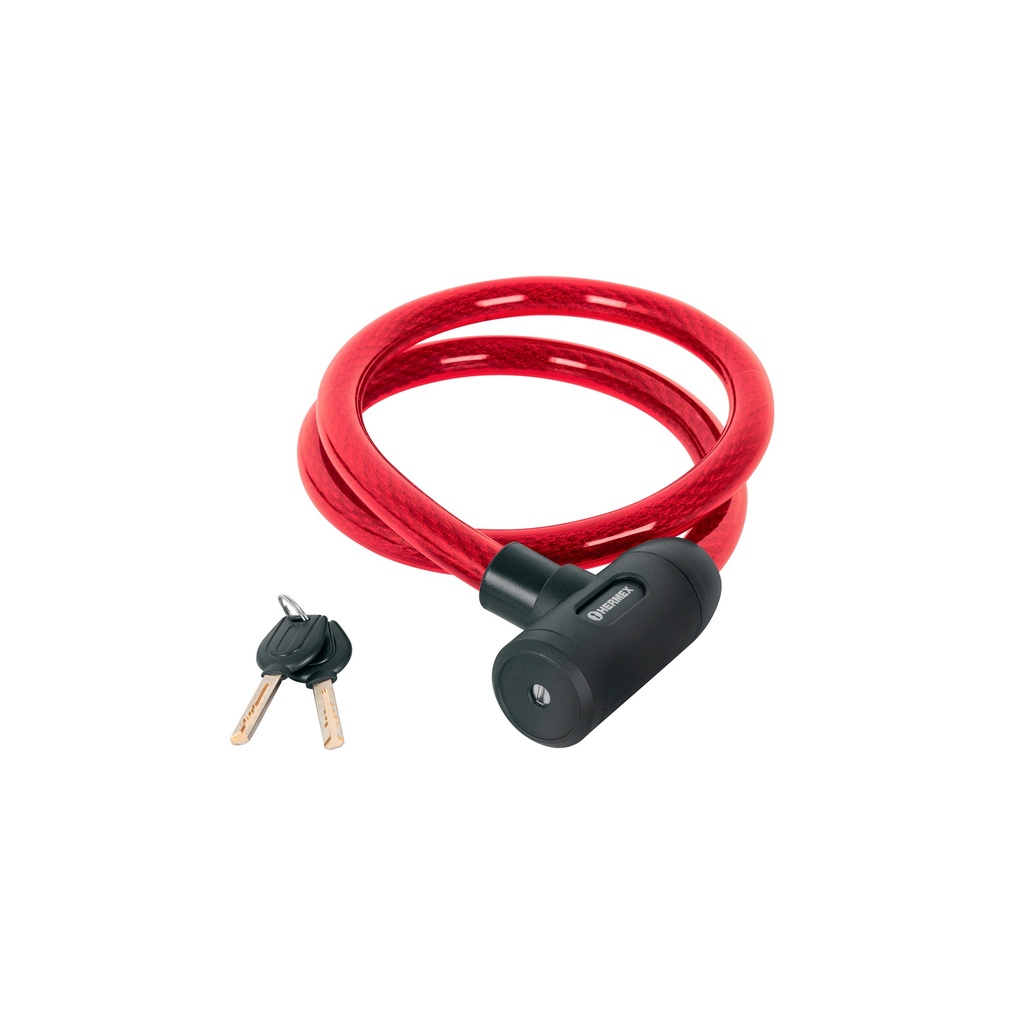 [0100902200184] CANDADO P/BICICLETA C/LLAVE 1.2M-20MM 43921 HERMEX
