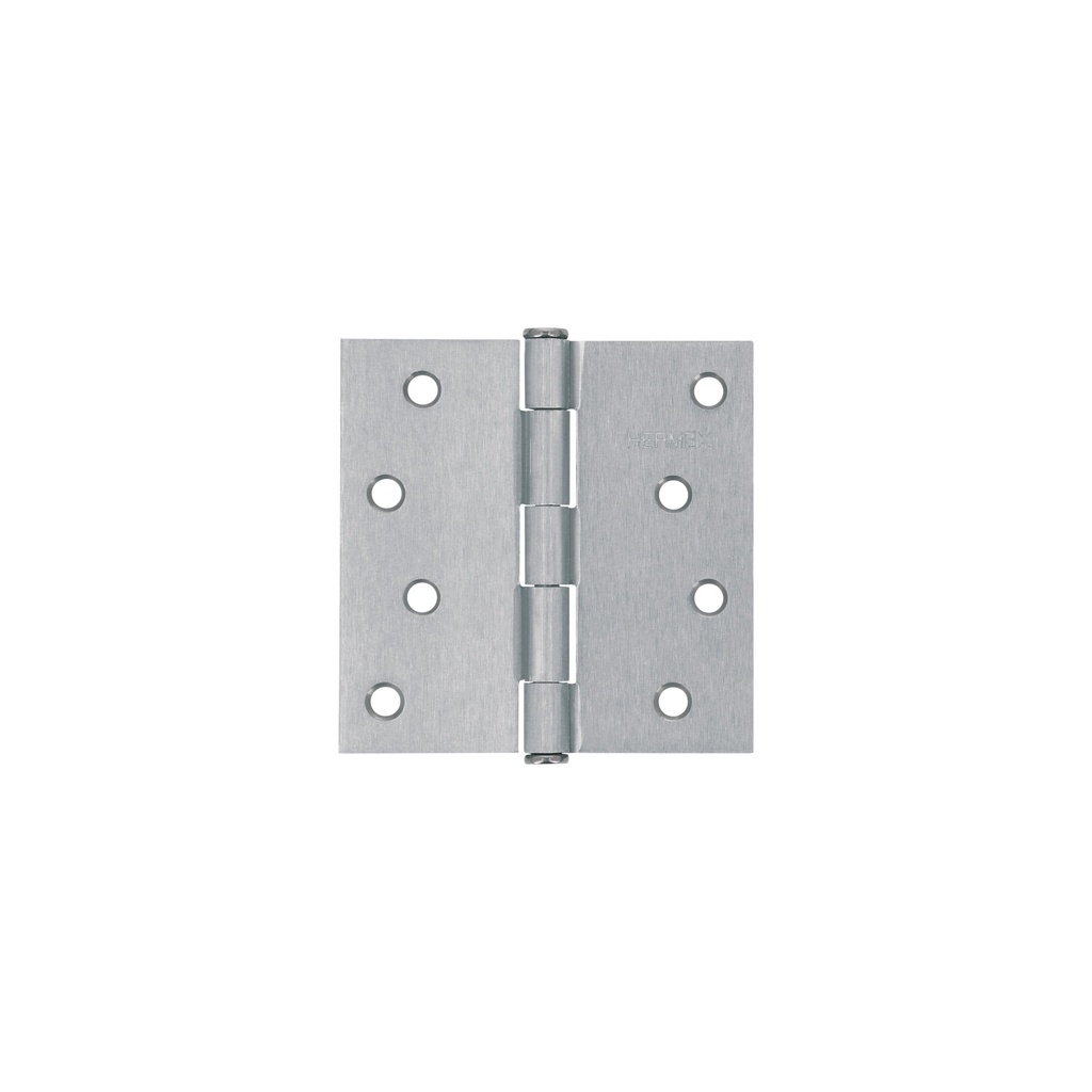 [0100902200545] BISAGRA CAPU CUAD 4" CROMO MATE 43263 (10) HERMEX
