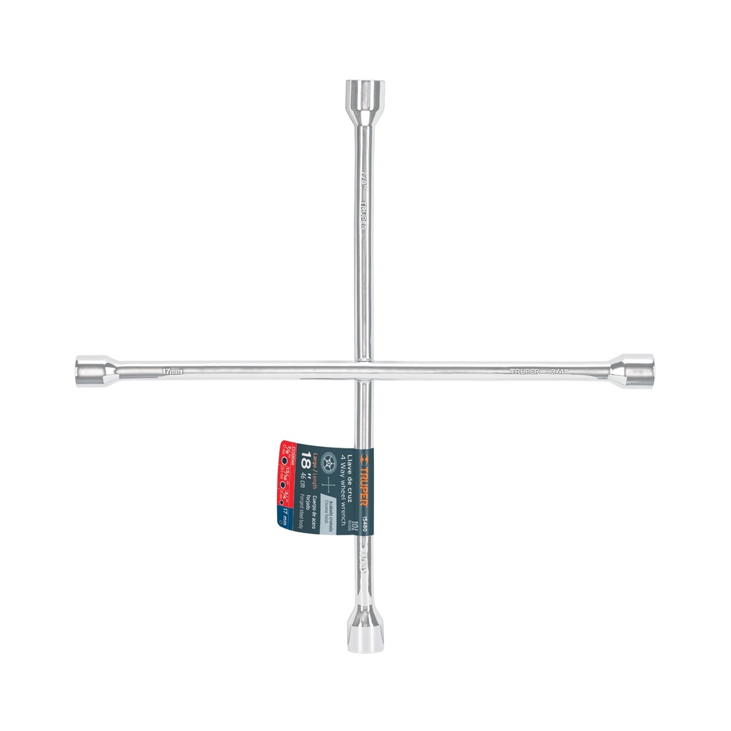 [0100905010066] LLAVE DE CRUZ UNIVERSAL 18" 15480 TRUPER