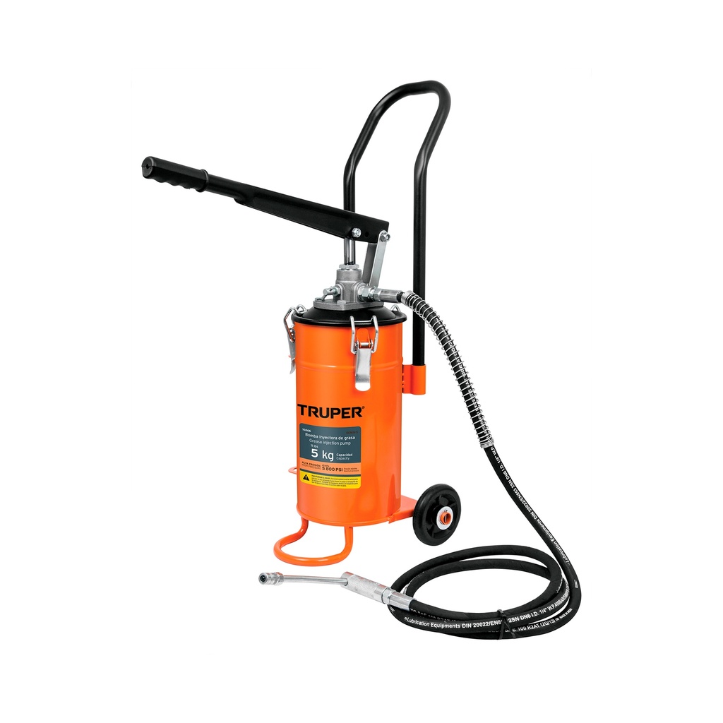 [0100905200197] BOMBA INYECTORA GRASA CON CUBETA 5KG 16866 TRUPER