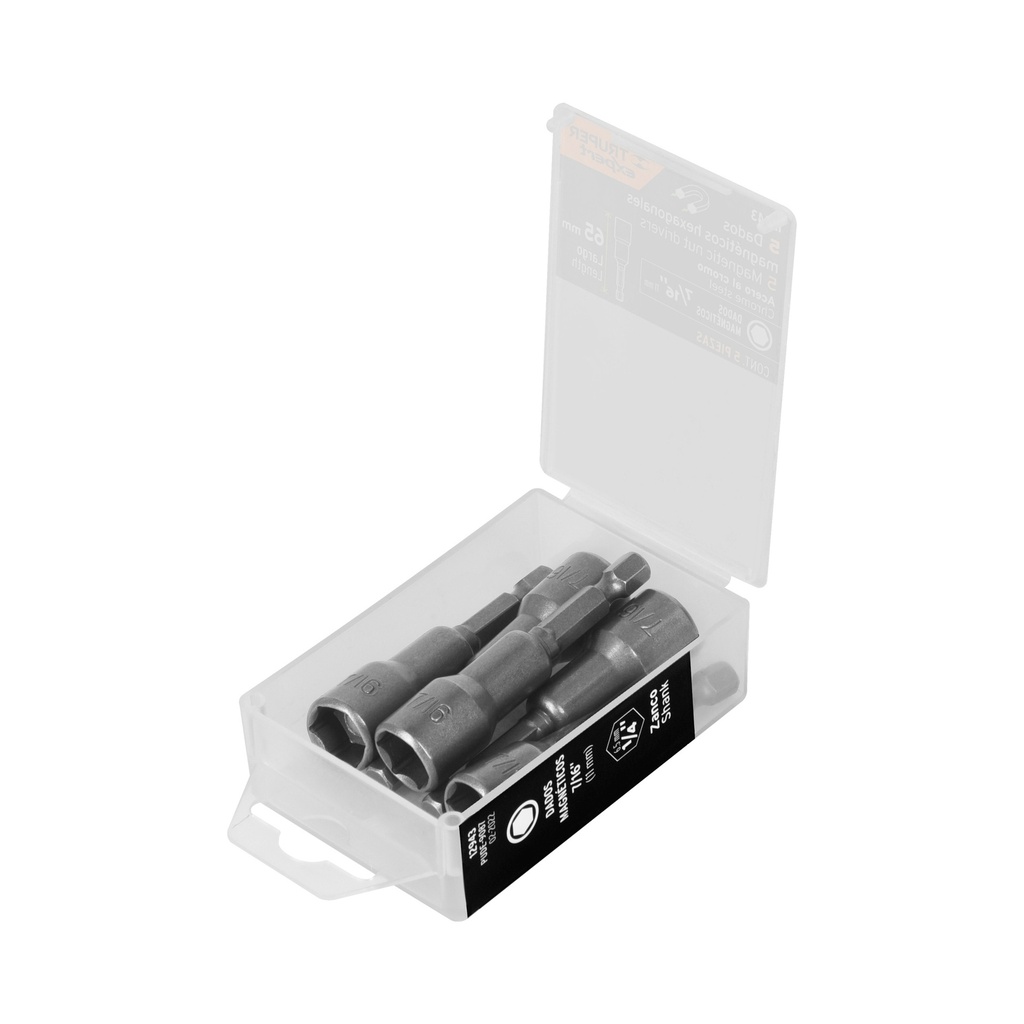 SET DADO MAGNETICO HEXAG 7/16" X 5 PZS 12943 TRUPE