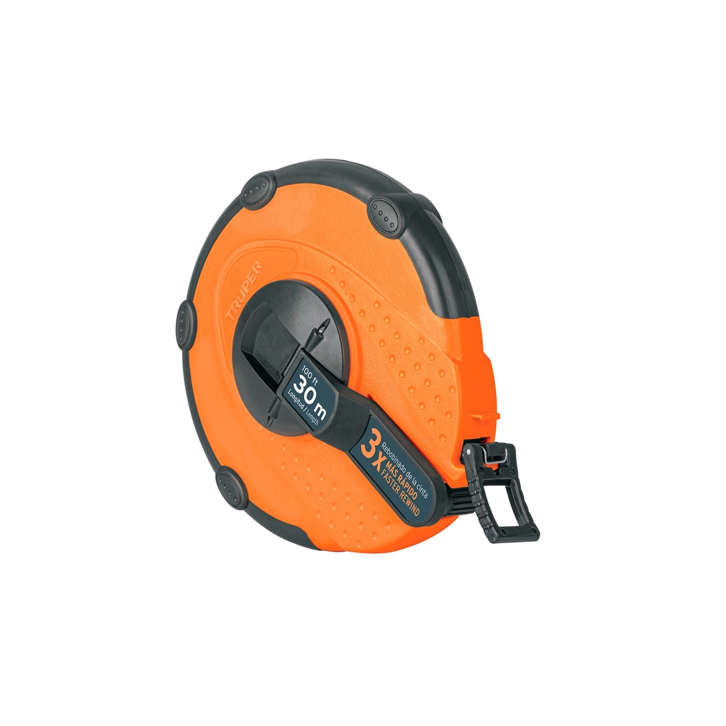 [0100908010150] WINCHA F/D/VIDRIO CARCASA PLAST. 30M 12639 TRUPER