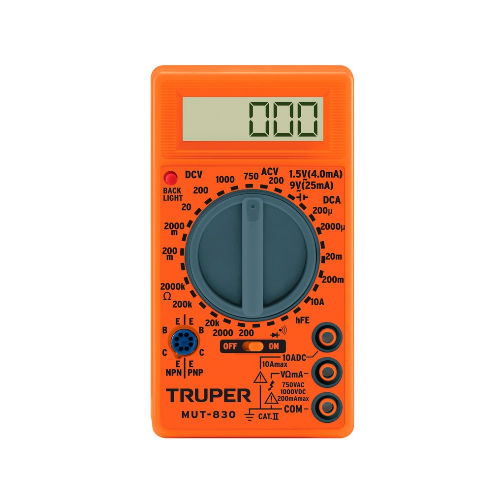 [0100908110506] MULTIMETRO DIGITAL CASERO 200V - 750V 10400 TRUPER