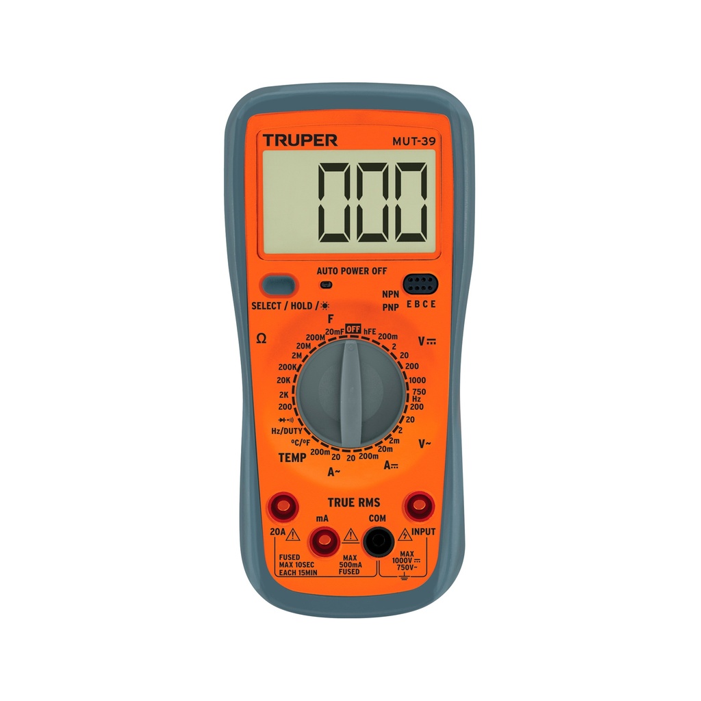 MULTIMETRO DIGITAL PROF 2V-750V CA/CC 10402 TRUPER