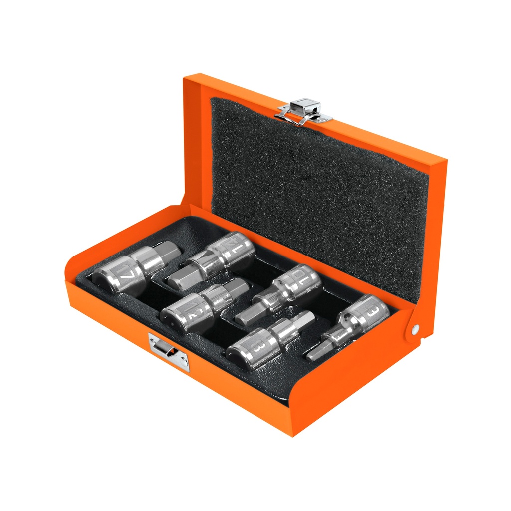 JGO 6 DADOS PTA HEX MILIMETRICA 1/2" 13926 TRUPER