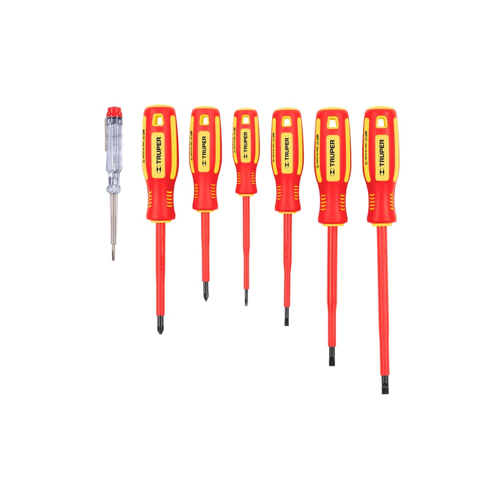 JGO 7 DESARMADORES DIELECTRICOS 1000V 14196 TRUPER