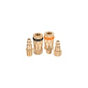 JGO ACOPLE Y CONECTOR LATON NPT 1/4" X 4 PZ 19080