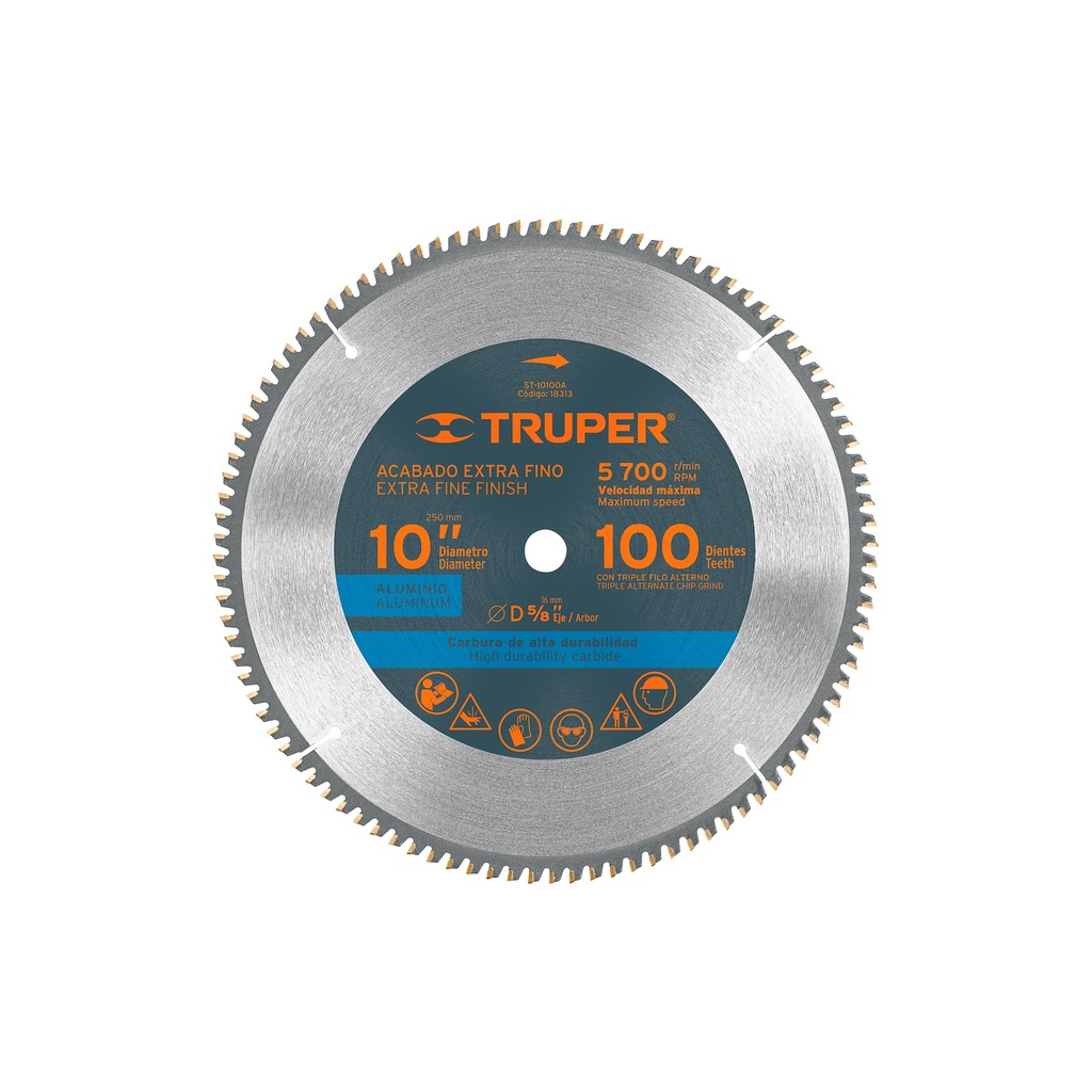 [0101002110233] DISCO SIERRA CIRC 10"X5/8" 100 D P/AL 18313 TRUPER