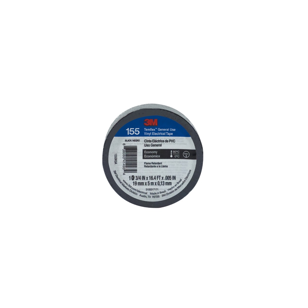 [0330101033011] CINTA AIS.TEMFLEX 155 C/NEG. 3/4 X 4.5M 3M