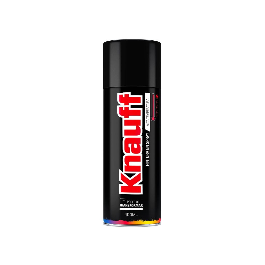 [0360101036354] PINTURA SPRAY ALTA TEMPERATURA NEGRO MATE #1600 400ML KNAUFF