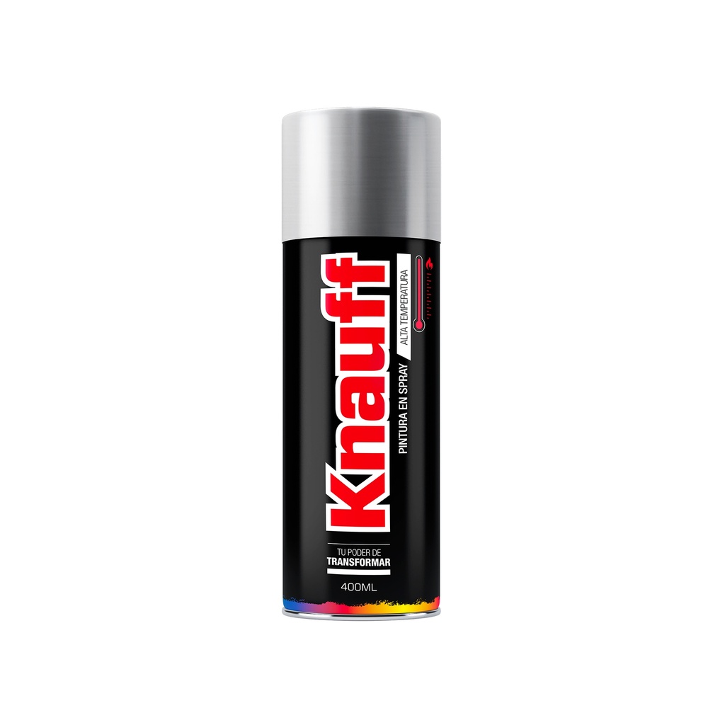 [0360101036355] PINTURA SPRAY ALTA TEMPERATURA SILVER #1601 400ML KNAUFF
