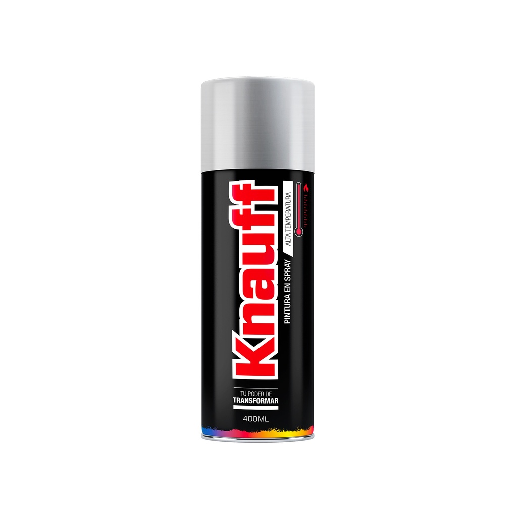 [0360101200409] PINTURA SPRAY ALTA TEMPERATURA ALUMINIO #1605 400ML KNAUFF