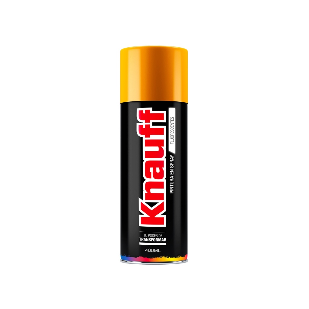 [0360101200434] PINTURA SPRAY FLUORESCENTE MANDARINA #107 400ML KNAUFF