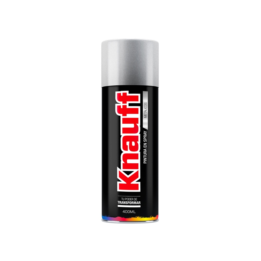 [0360101200871] PINTURA SPRAY PLATA ESCARCHADA #1580 400ML KNAUFF