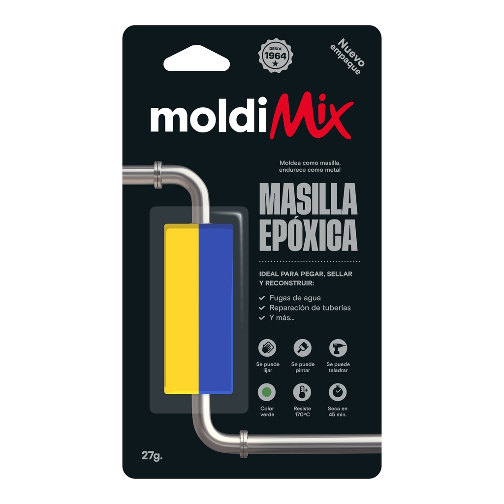 [0540101054064] MASILLA MOLDEABLE MOLDIMIX 27GR (X12) SOLDIMIX