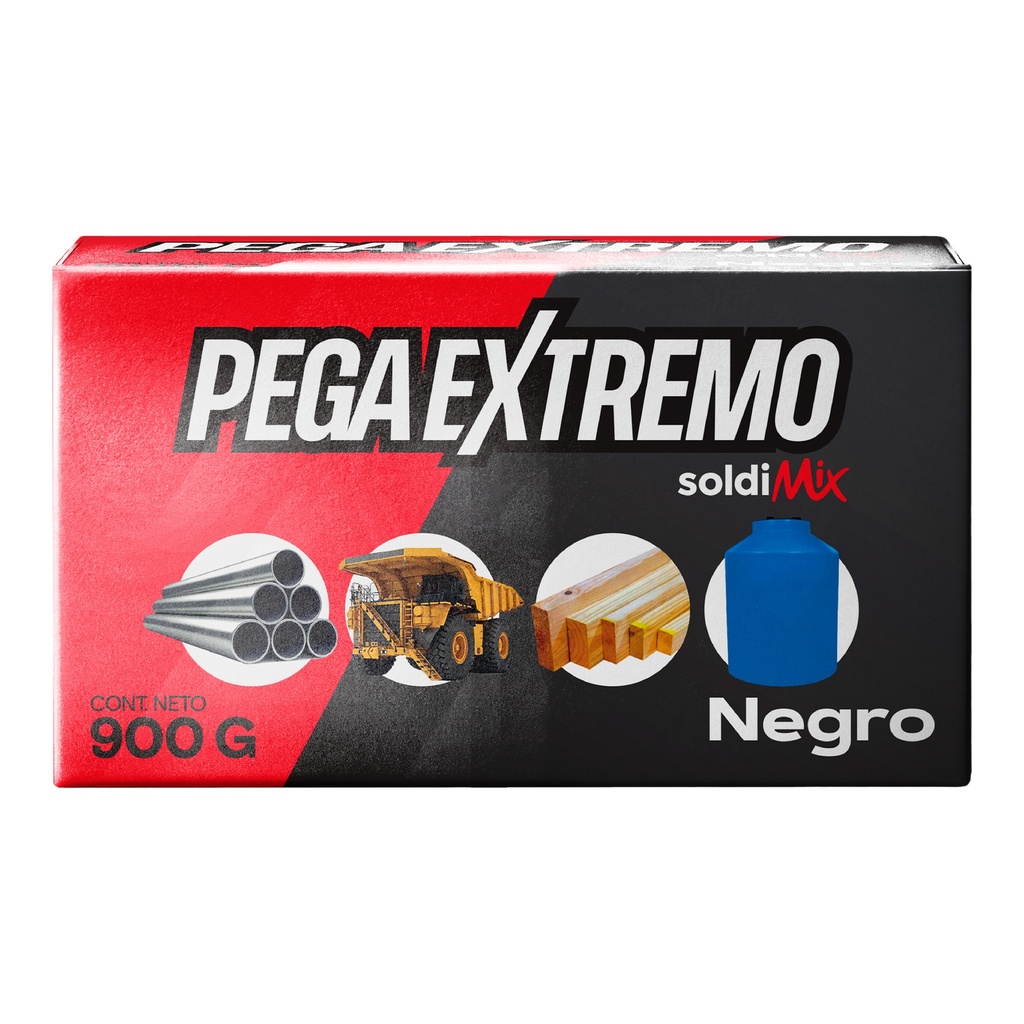 PEGA EXTREMO NEGRO 900GR SOLDIMIX