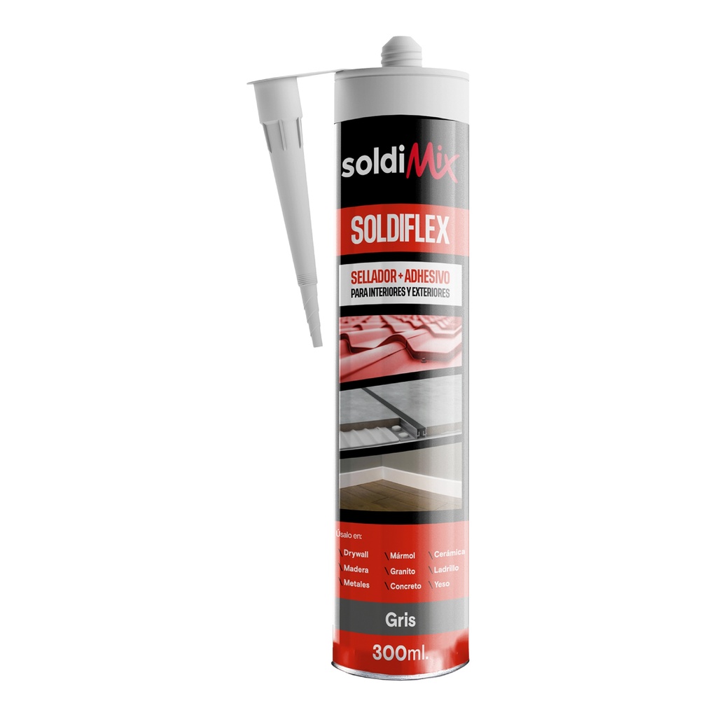 SELLADOR POLIURETANO SOLDIFLEX GRIS 300ML SOLDIMIX