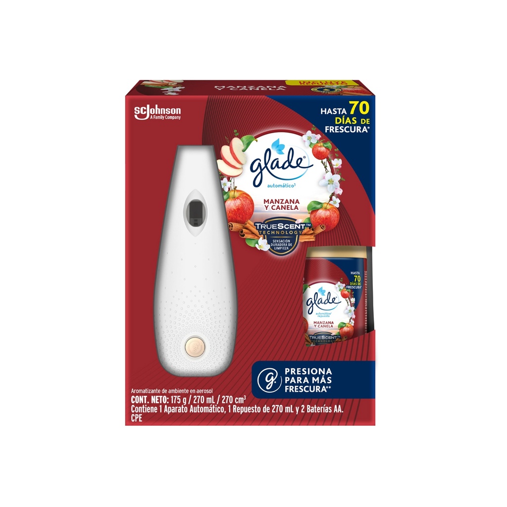 [0910101091681] GLADE AUTOM. MANZ/CAN. APTO+RPTO 270ML 346714 SCJ