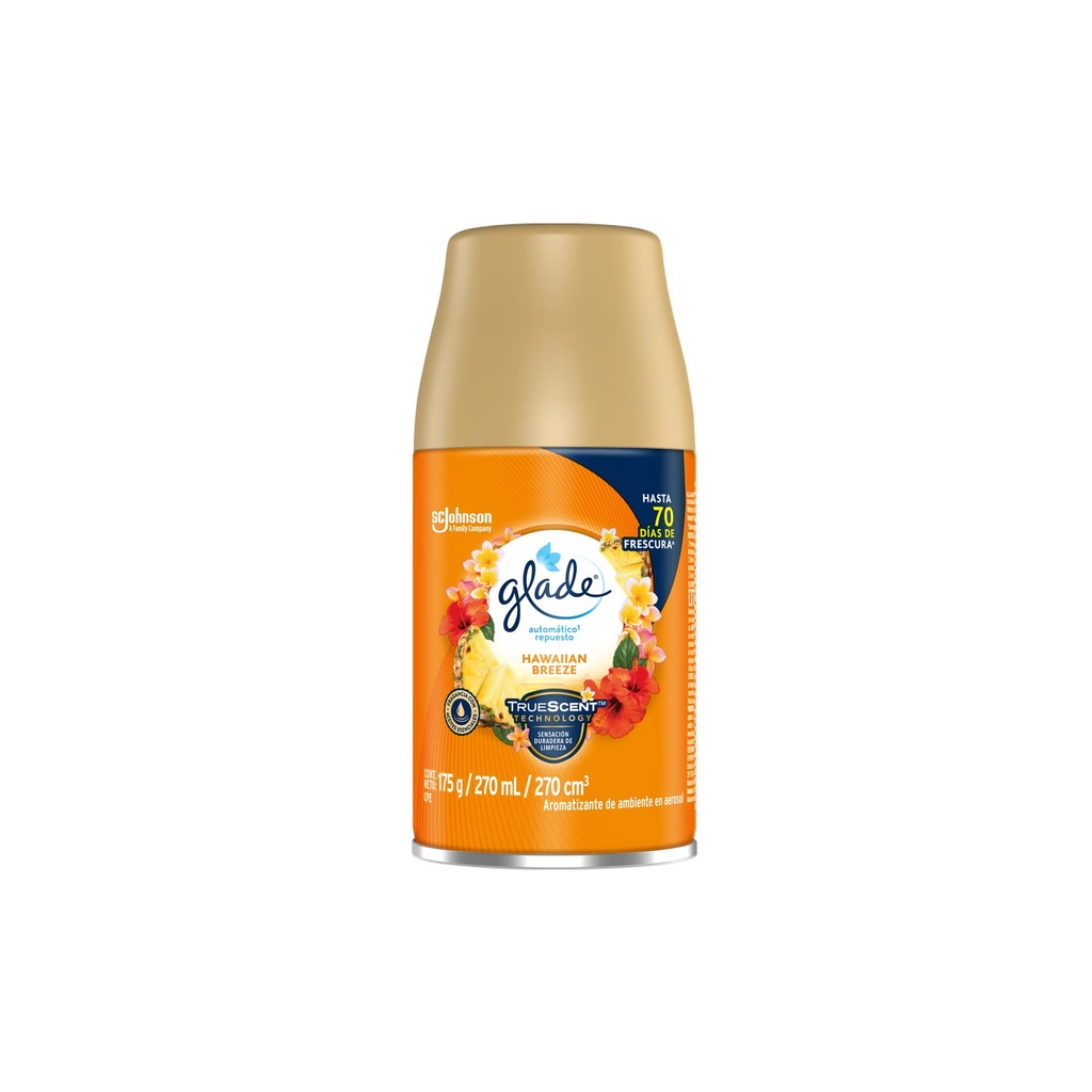 [0910101091758] GLADE AUTOM HAWAI BREZ RPTO 270ML 331656 SCJ