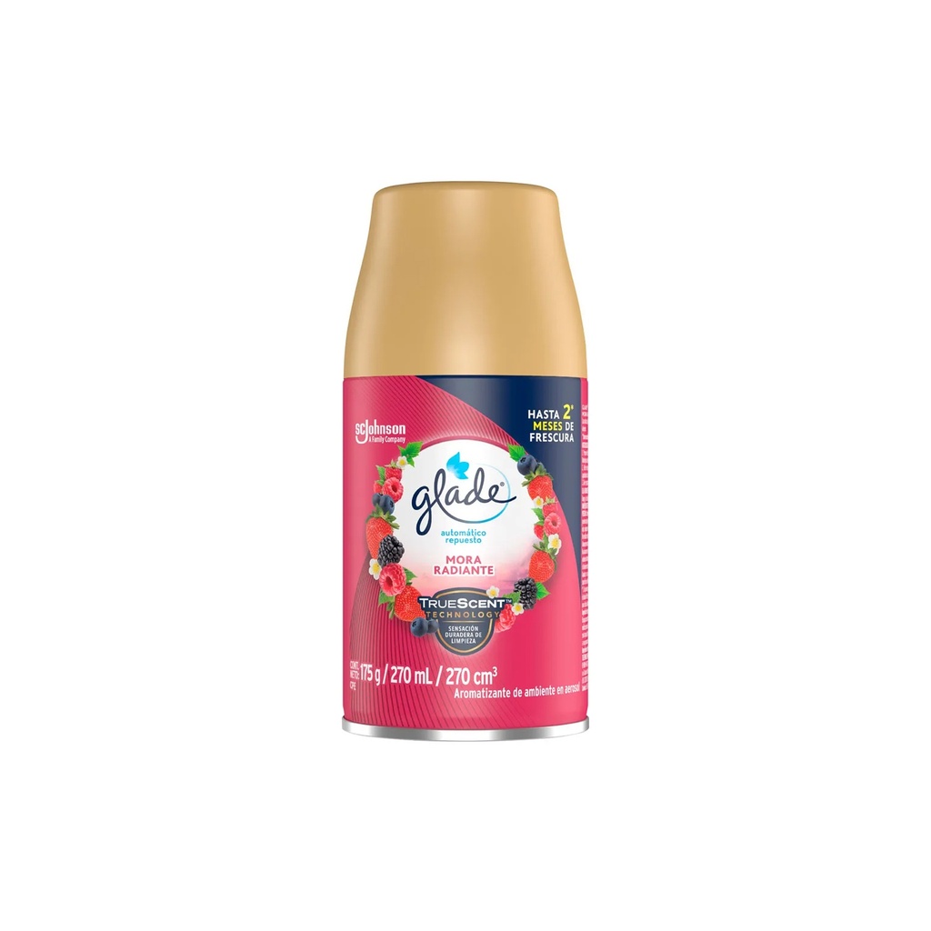 [0910101091760] GLADE AUTOM MORA RADIAN RPTO 270ML 303028 SCJ