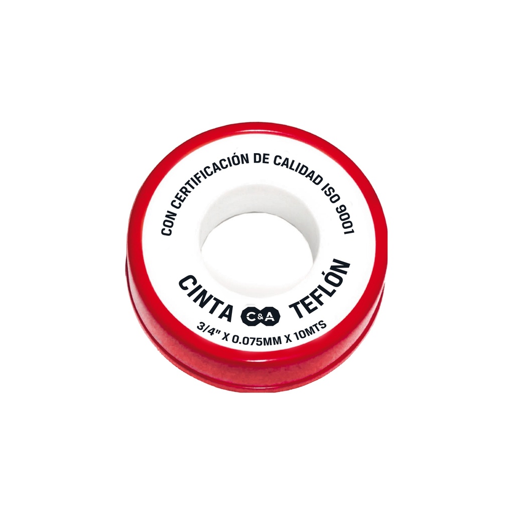[1260201126125] CINTA TEFLON 3/4" X 0.075MM X10 MTS C&A