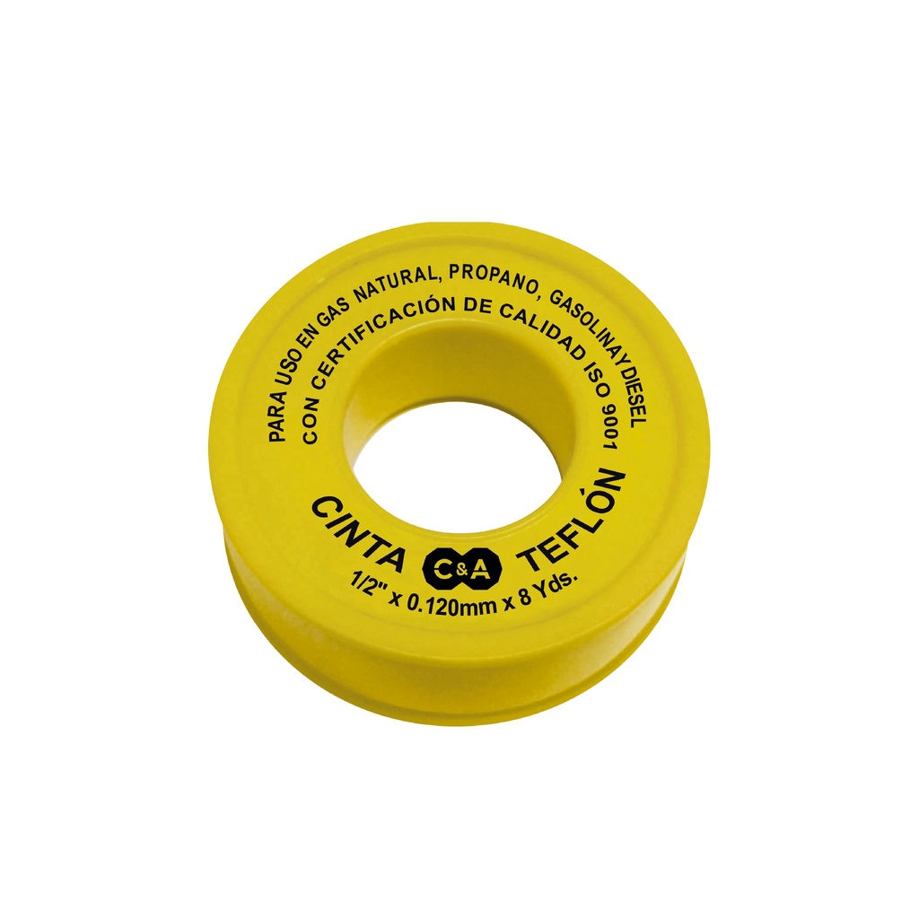 [1260201126127] CINTA TEFLON GAS 1/2" X 0.120MM X 8 YDS C&A