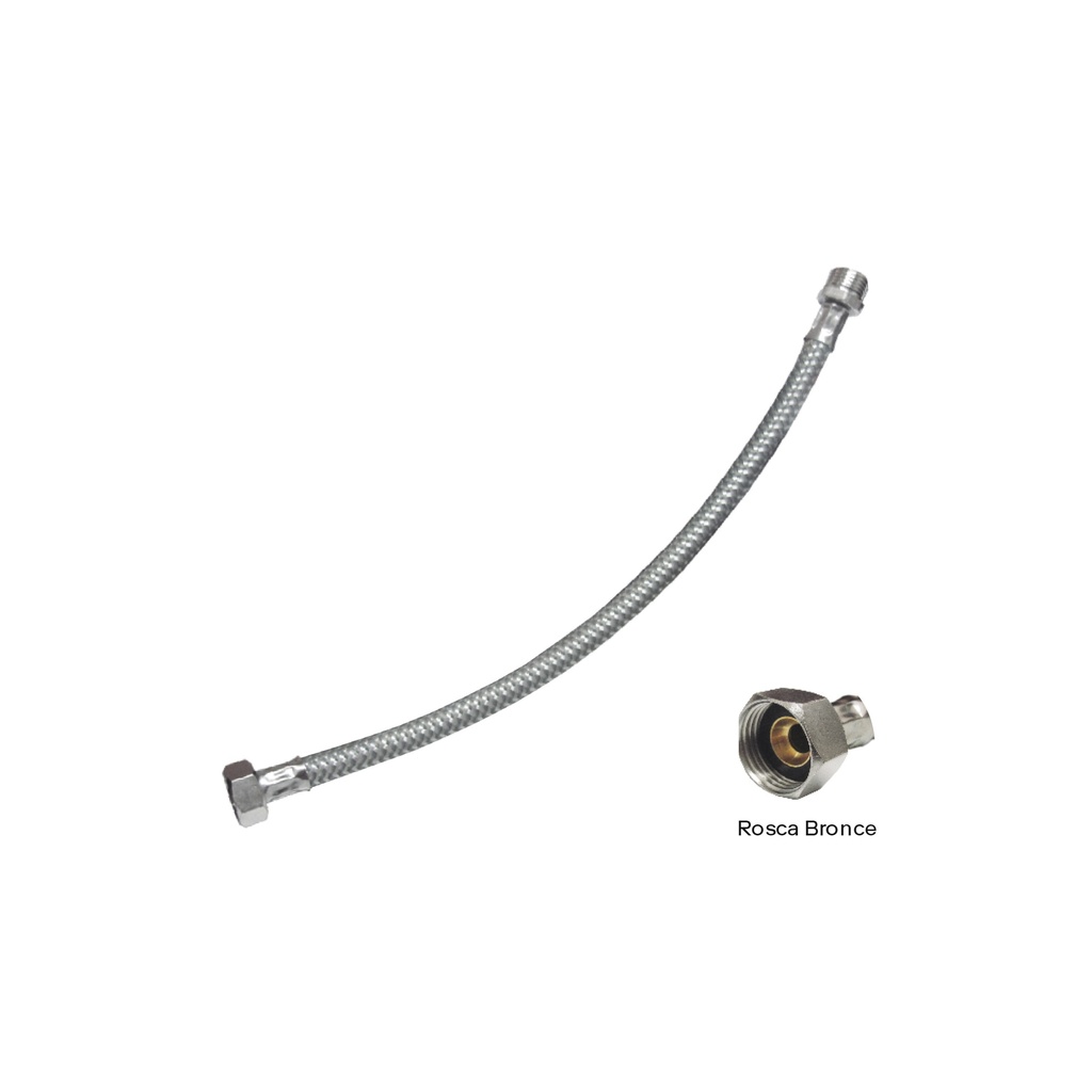 [1260201126162] TUBO ABASTO P/LAV. ALUM.1/2" X 100CM R/BRONCE C&A