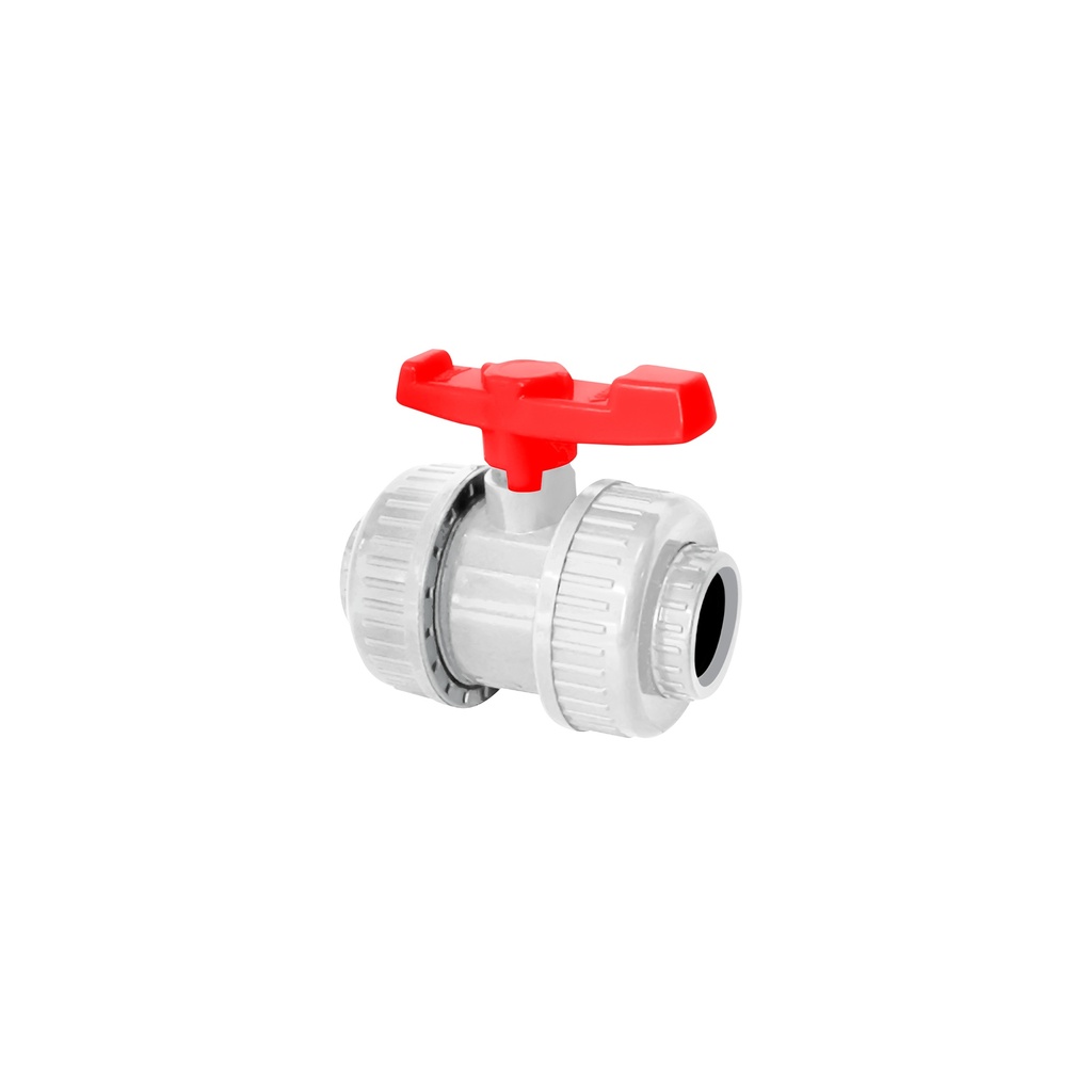 VALV. ESF PVC C/UNION UNIV. DOBLE 1/2" S/ROSCA C&A