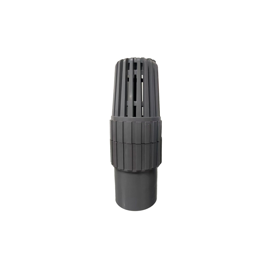 VALVULA CHECK DE PIE DE PVC CON ROSCA 2" C&A