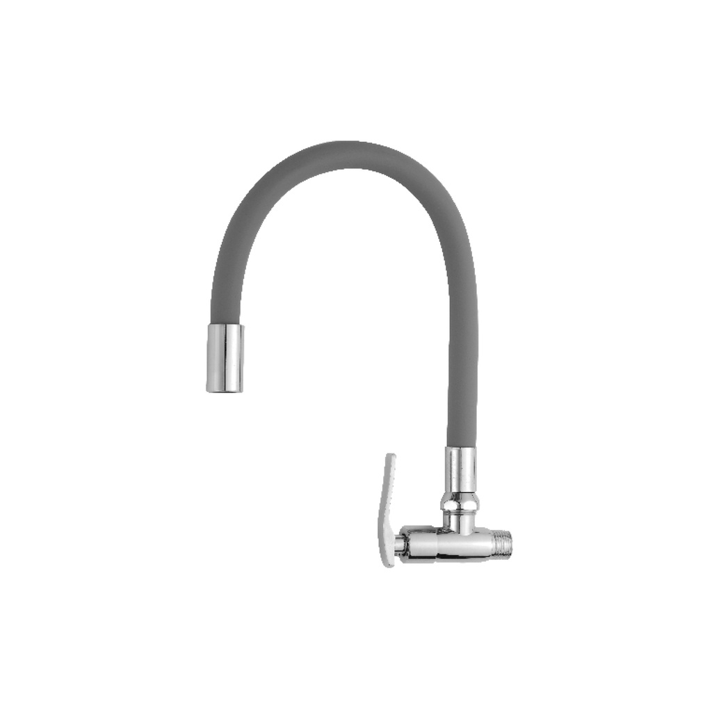 [1260204126244] LLAVE DE LAVADERO PARED P/GANSO FLEX GRIS C&A