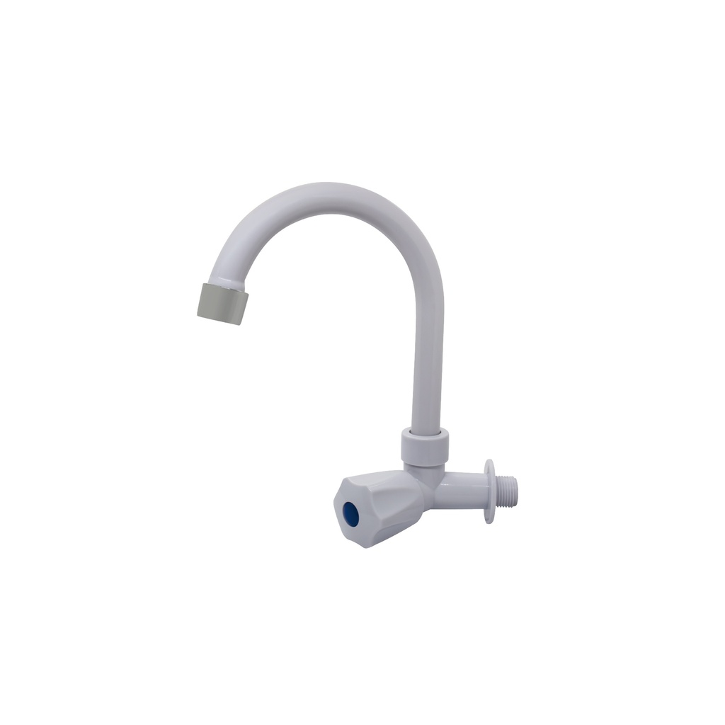 [1260204126270] LLAVE DE LAVADERO PARED P/GANSO PLAST. BLANCO C&A