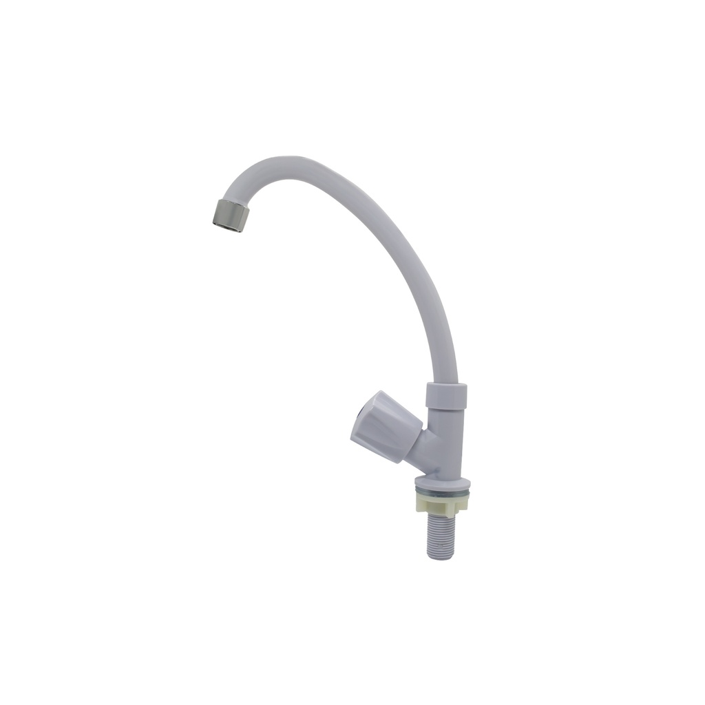 [1260204126271] LLAVE DE LAVADERO MUEBLE P/GANSO PLAST. BLANCO C&A