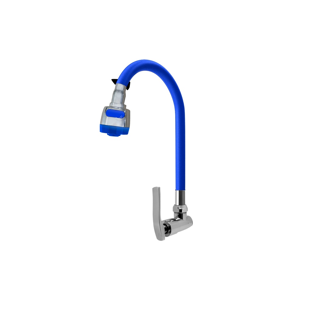 [1260204200535] LLAVE DE LAVADERO PARED P/GANSO FLEXIBLE Z AZUL C&A