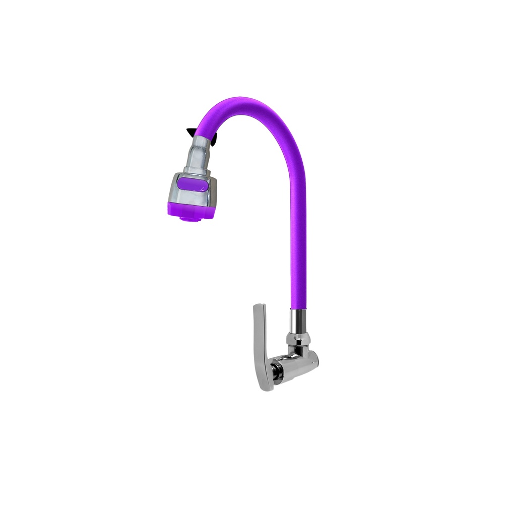 LLAVE DE LAVADERO PARED P/GANSO FLEXIBLE Z MORADO C&A