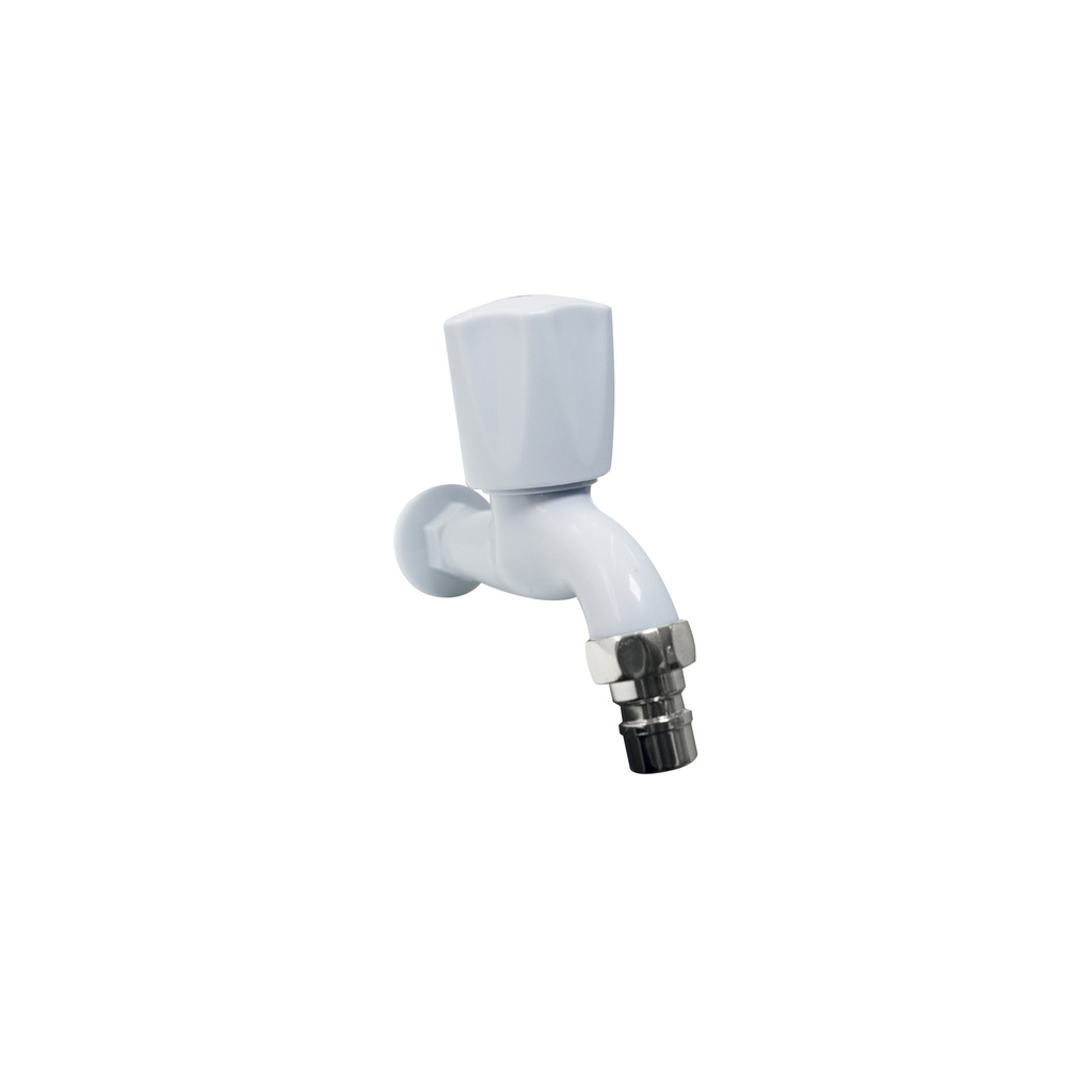 LLAVE JARDIN 1/2" PLAST. BLANCO C&A