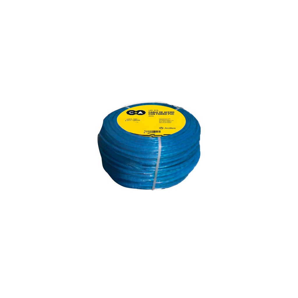 [1390101139240] CABLE C/FORRO AZUL X 100 MTS 139080 C&A