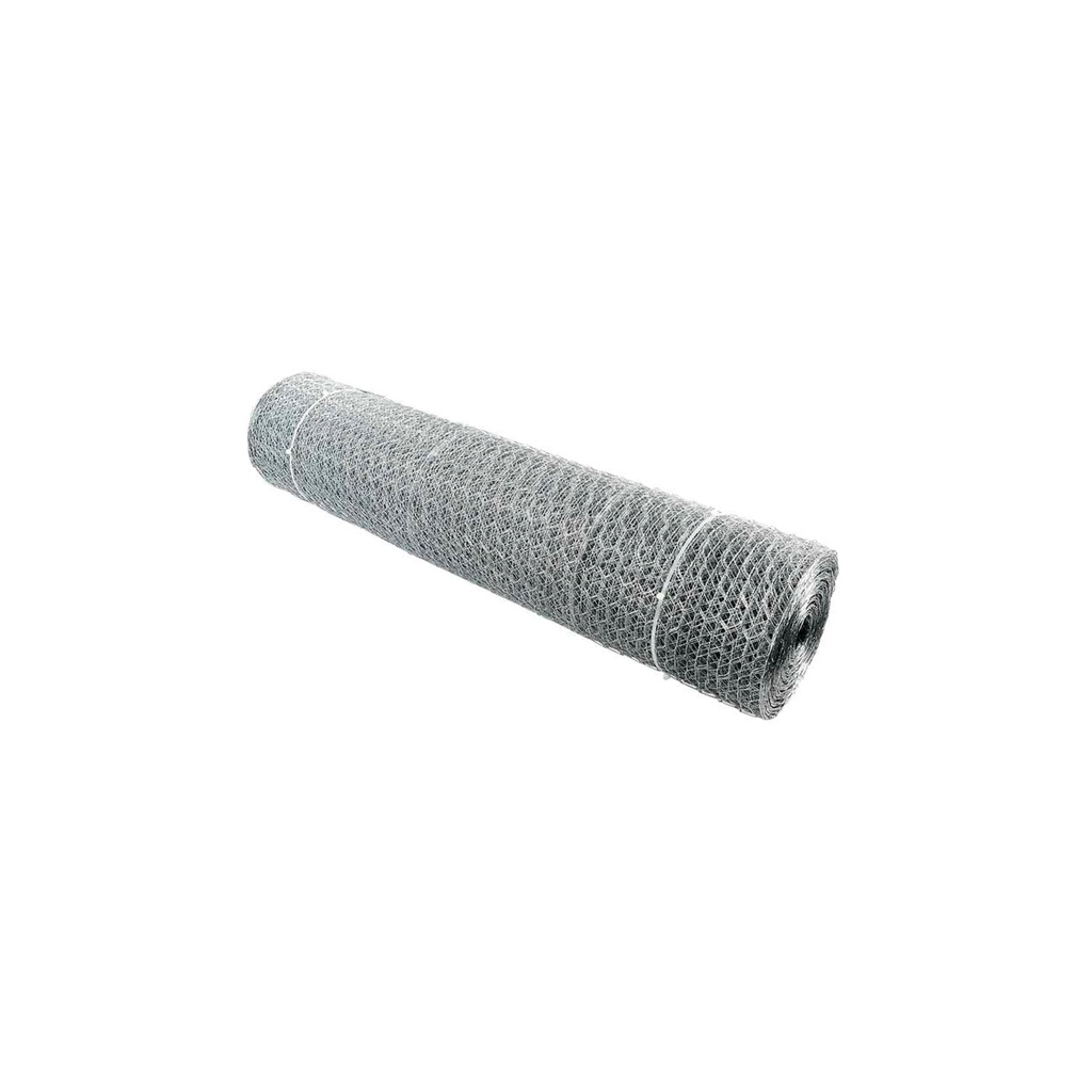 [1390104139261] MALLA HEXAGONAL GALVANIZADA 1"X1"X0.9MX30MX5KG BWG24 C&A