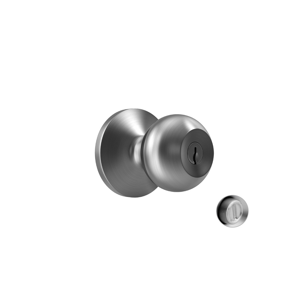 [1400102140357] CERRADURA T/BOLA C/BOTON CROMADO P/DORM C/LLAVE C&A