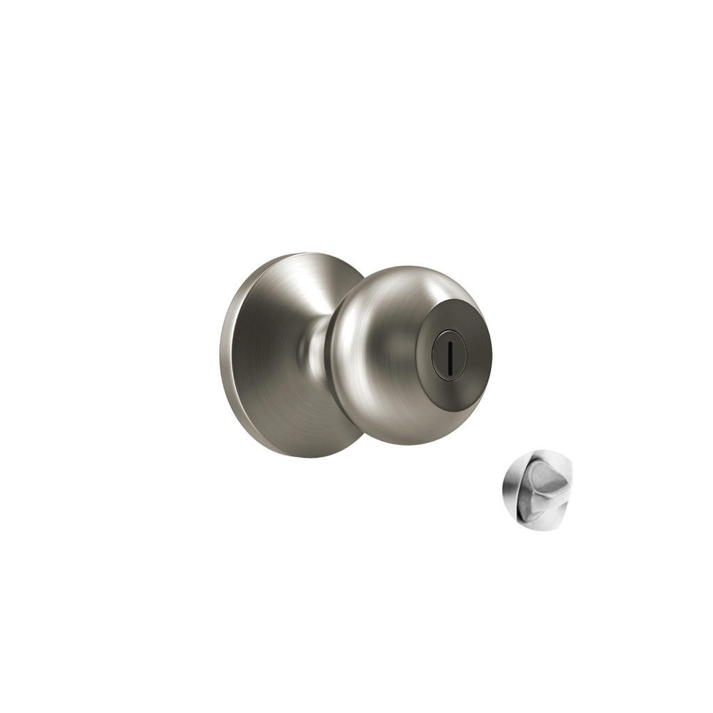 [1400102140593] CERRADURA T/BOLA C/PERILLA SATINADO P/BAÑO S/LLAVE C&A