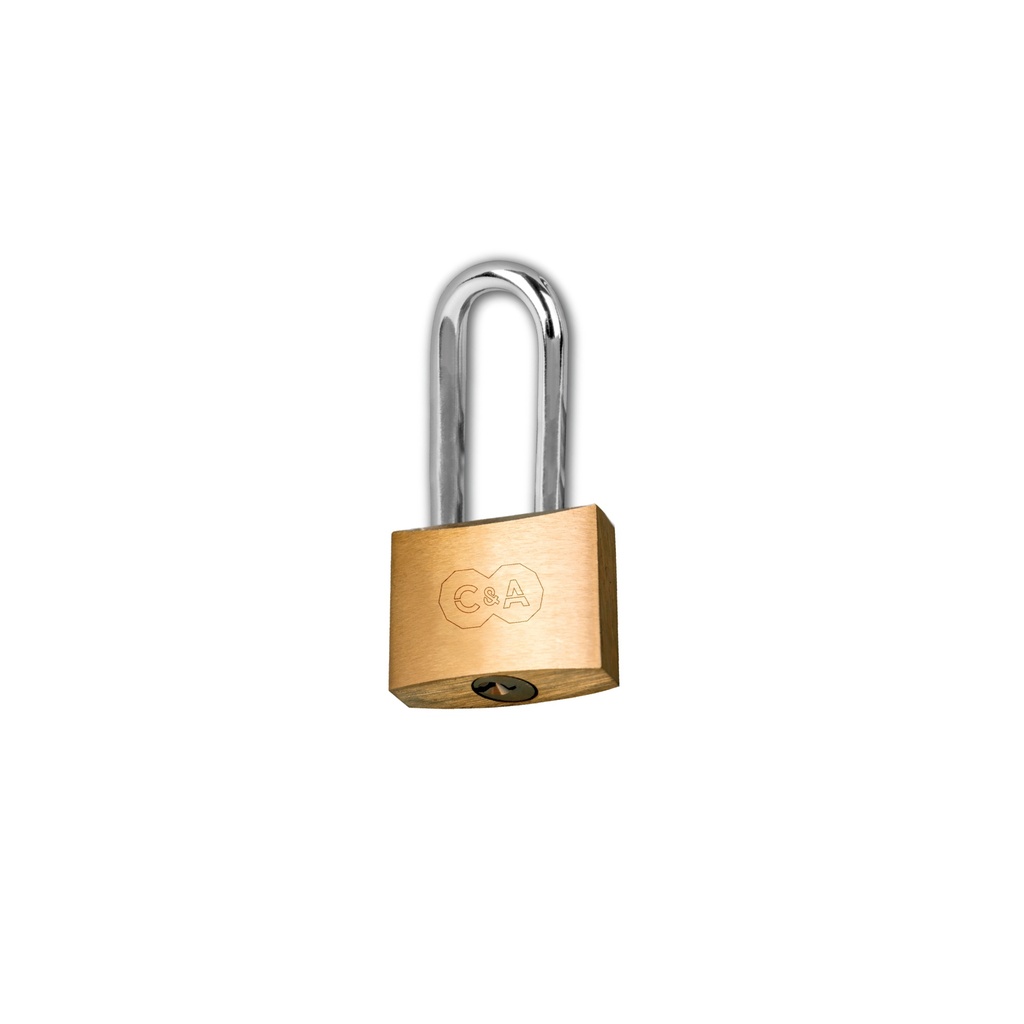 CANDADO HIERRO DORADO ARCO LARGO 50MM C&A