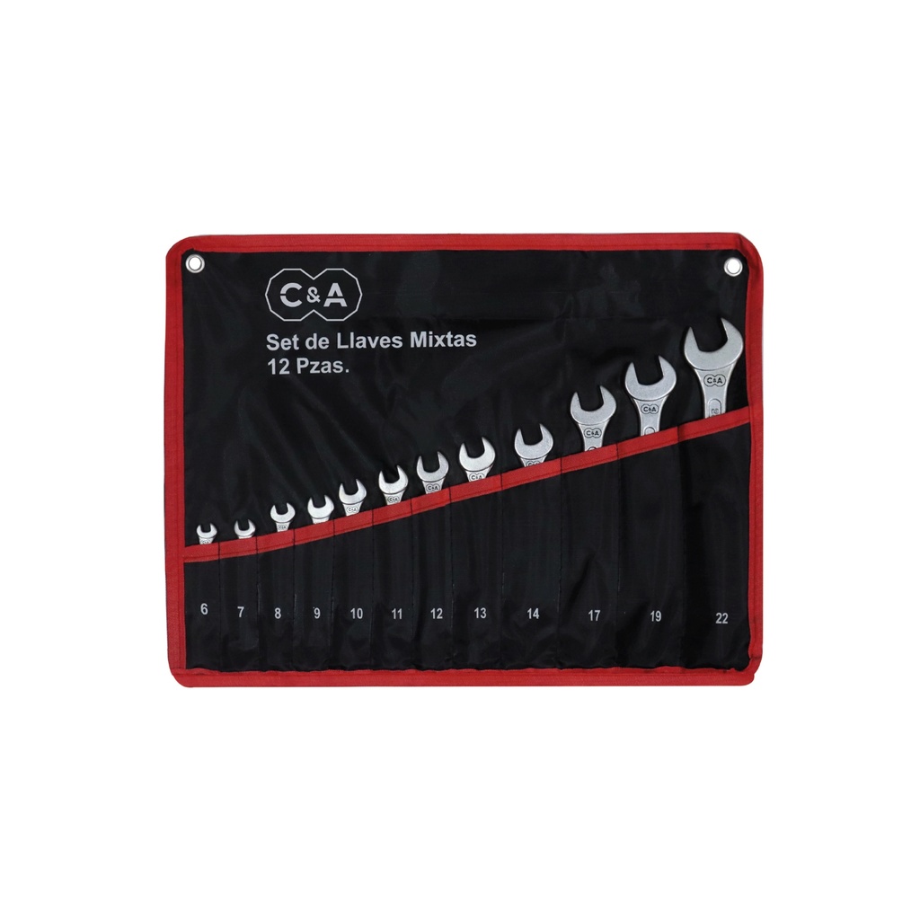 [1400105140574] SET 12 PZAS LLAVES MIXTAS MM 140249 C&A