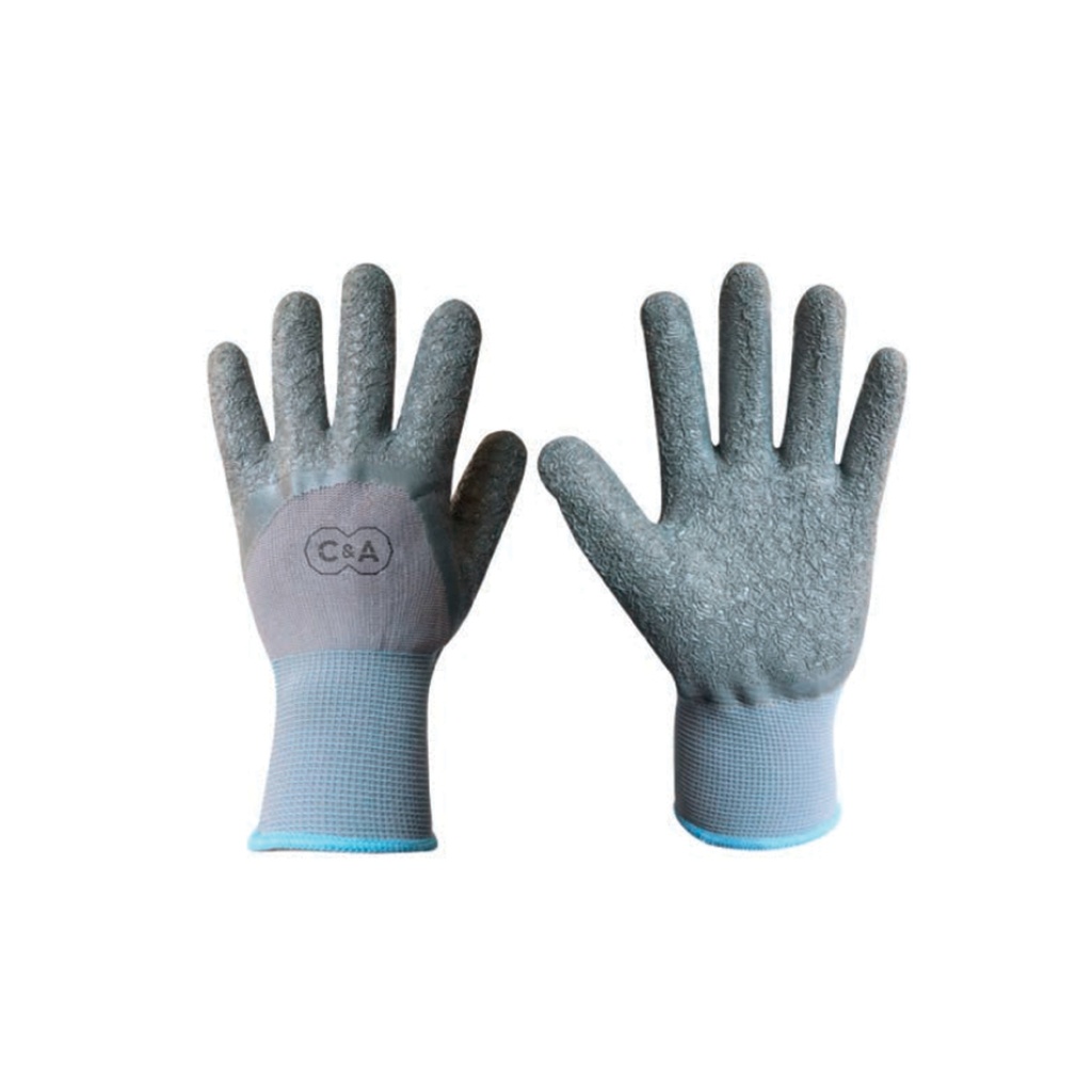 GUANTE LATEX C/RECUB LATEX RUGOSO (C/GRIS) C&A